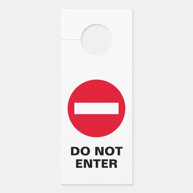 Do not enter stop sign hotel room door hangers (Front)