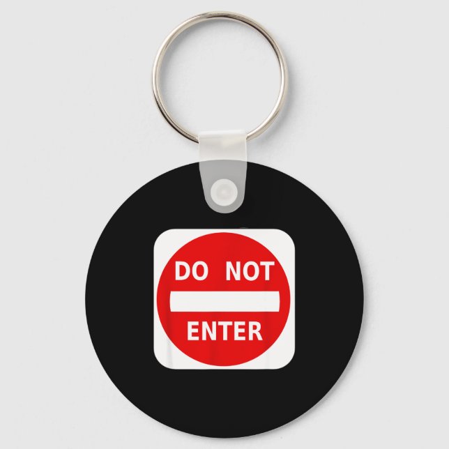 Do Not Enter Street Traffic Sign S  Key Ring (Front)