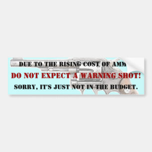DO NOT EXPECT A WARNING SHOT! BUMPER STICKER