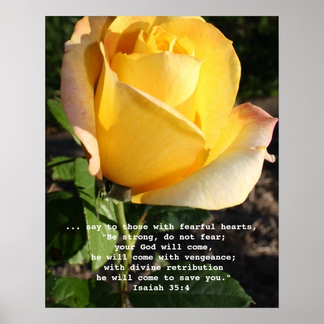 Do not fear inspirational bible verse poster (Front)
