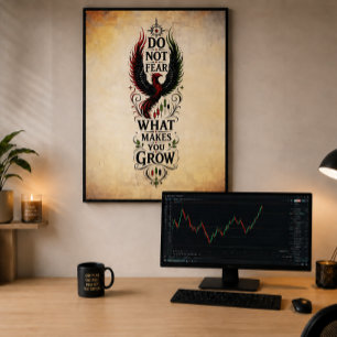 Do Not Fear Vintage Phoenix Growth Design Canvas Print