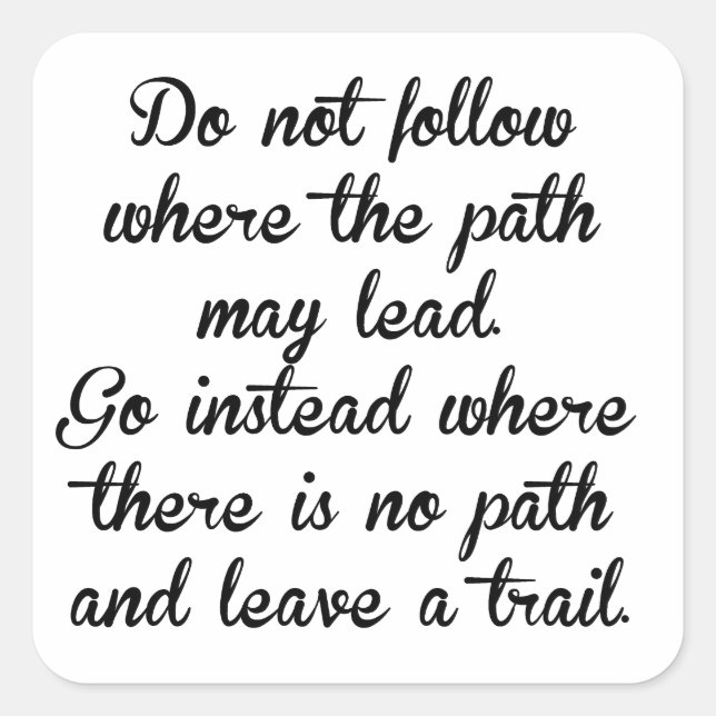 Do Not Follow Square Sticker (Front)
