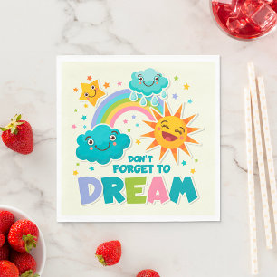 Do Not Forget to Dream Inspirational Sun Clouds  Napkin