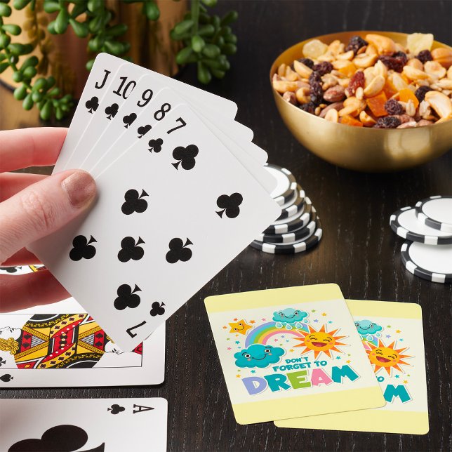 Do Not Forget to Dream Inspirational Sun Clouds  Playing Cards (Creator Uploaded)