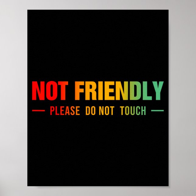 Do Not Friendly Please Not Touch Poster (Front)
