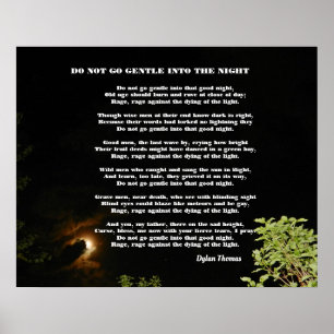 DO NOT GO GENTLE INTO THE NIGHT POSTER