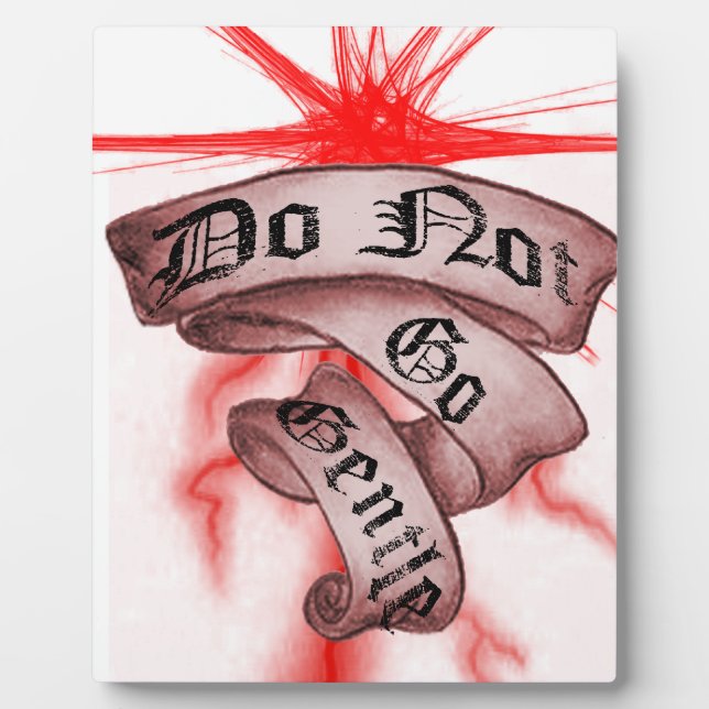 Do Not Go Gentle Plaque (Front)