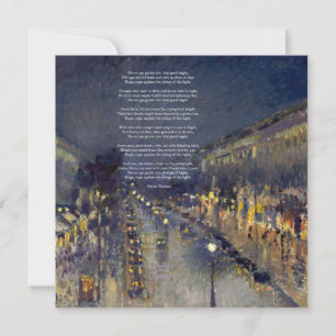 Do Not Go Gentle poem by Dylan Thomas Holiday Card