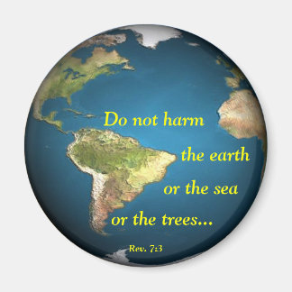 Do Not Harm The Earth (round) Magnet