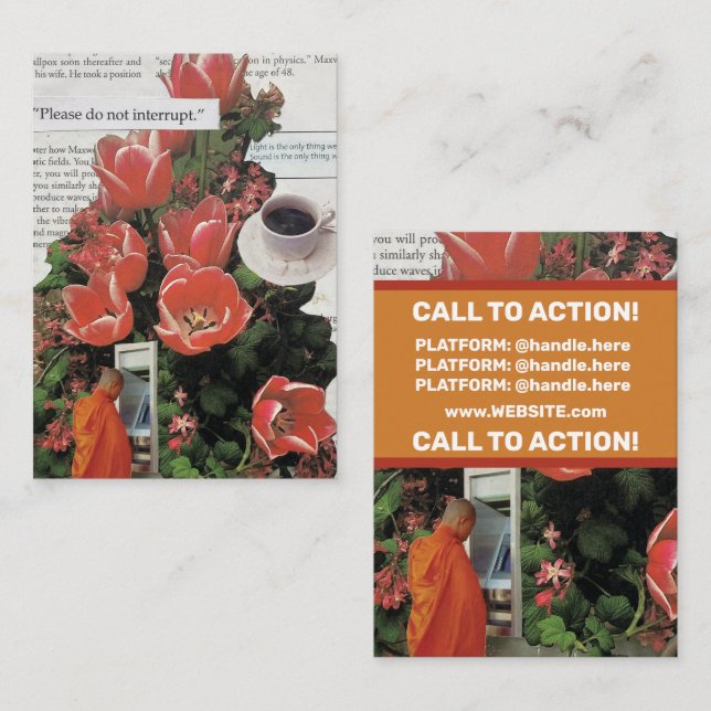 Do Not Interrupt Money Morning Coffee Tea Time Business Card (Front/Back)