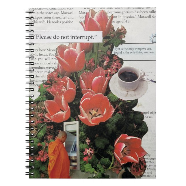 Do Not Interrupt Money Morning Coffee Tea Time Notebook (Front)