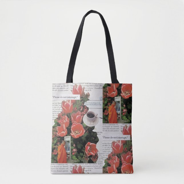 Do Not Interrupt Money Morning Coffee Tea Time Tote Bag (Front)