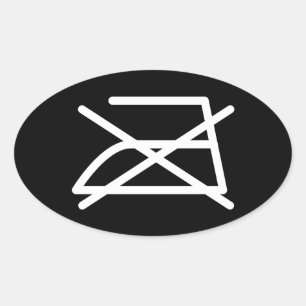 DO NOT IRON! OVAL STICKER