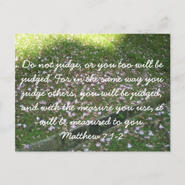 Do Not Judge - Christian Postcard (Front)