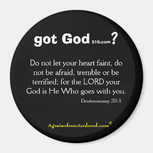 Do not let your heart faint Bible Quote Magnet