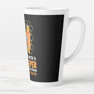 Do Not Mess With A Beekeeper Latte Mug