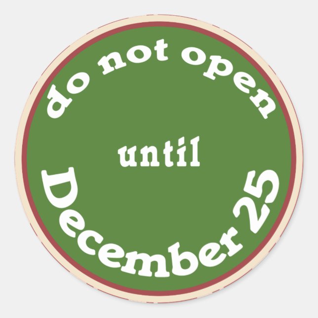 Do Not Open Til Christmas Stickers (Front)
