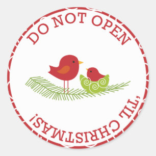 Do Not Open 'Til Christmas Stickers
