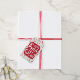 Do Not Open Till Christmas Holiday Gift Tags