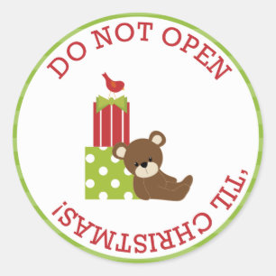 Do Not Open 'Till Christmas Stickers