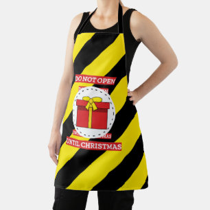 Do Not Open Until Christmas Apron