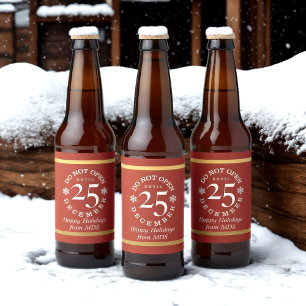 Do Not Open Until Christmas Beer Labels