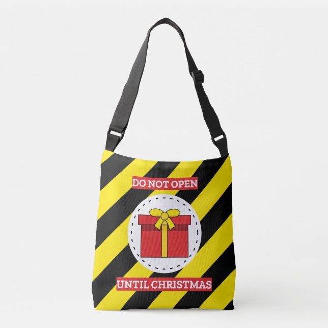 Do Not Open Until Christmas Crossbody Bag (Front)