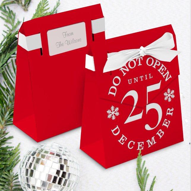 Do Not Open Until Christmas Favour Boxes (Creator Uploaded)