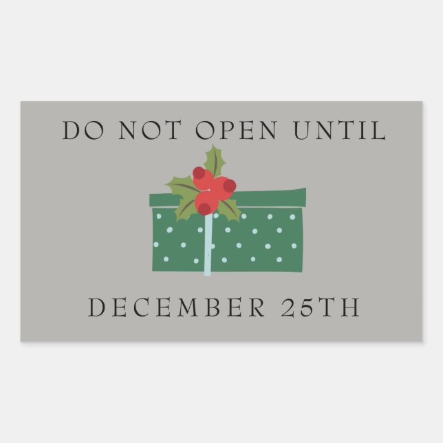 Do not open until Dec 25th Labels (Front)
