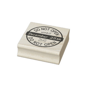 DO NOT OPEN UNTIL DEC 25TH RUBBER STAMP