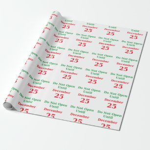 North Pole Address Do Not Open Until Christmas Wrapping Paper