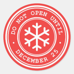 Do Not Open Until Red Christmas Gift Tag