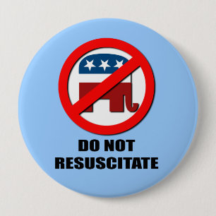 Do Not Resuscitate 10 Cm Round Badge