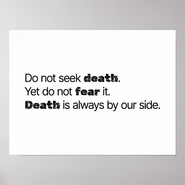 Do Not Seek Death Poster (Front)