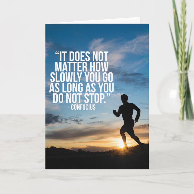 DO NOT STOP. Running Marathon Workout Motivational Card (Front)