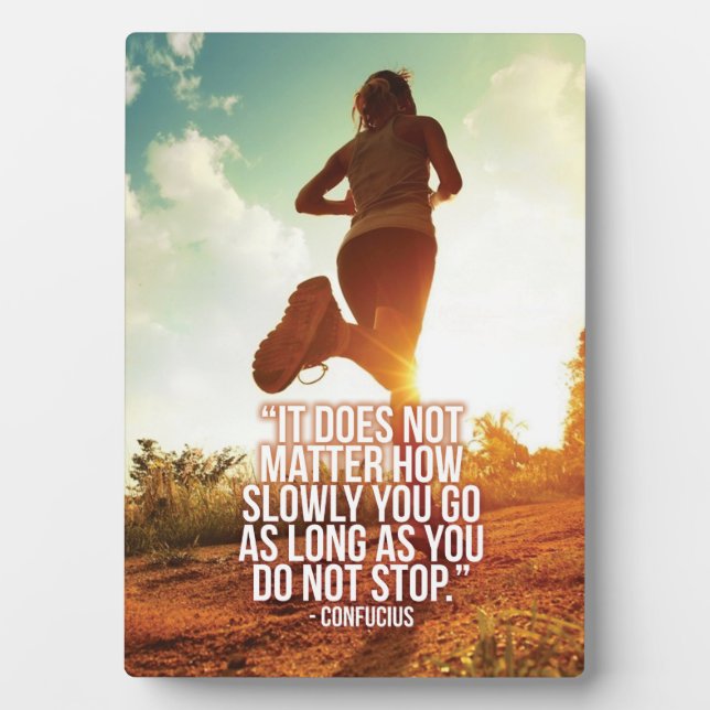 DO NOT STOP. Running Marathon Workout Motivational Plaque (Front)