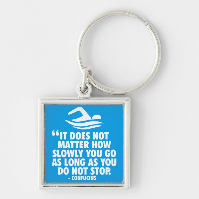 DO NOT STOP - Swimming Motivational Key Ring (Front)