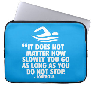 DO NOT STOP - Swimming Motivational Laptop Sleeve