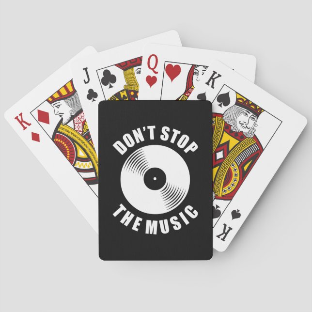 Do Not Stop The Music Playing Cards (Back)