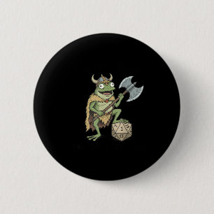 Do not think therefore do not am funny frog viking 6 cm round badge