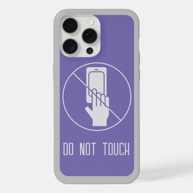 Do not touch design for iphone 15 iPhone case (Back)