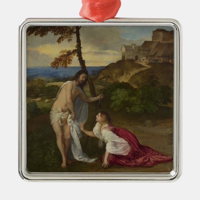 Do Not Touch Me (by Titian) Metal Tree Decoration (Front)
