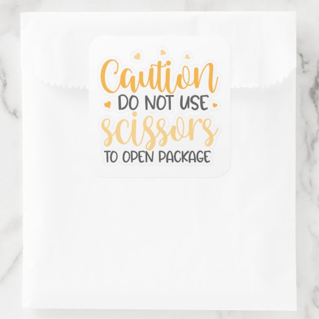 Do not use scissors sticker (Bag)