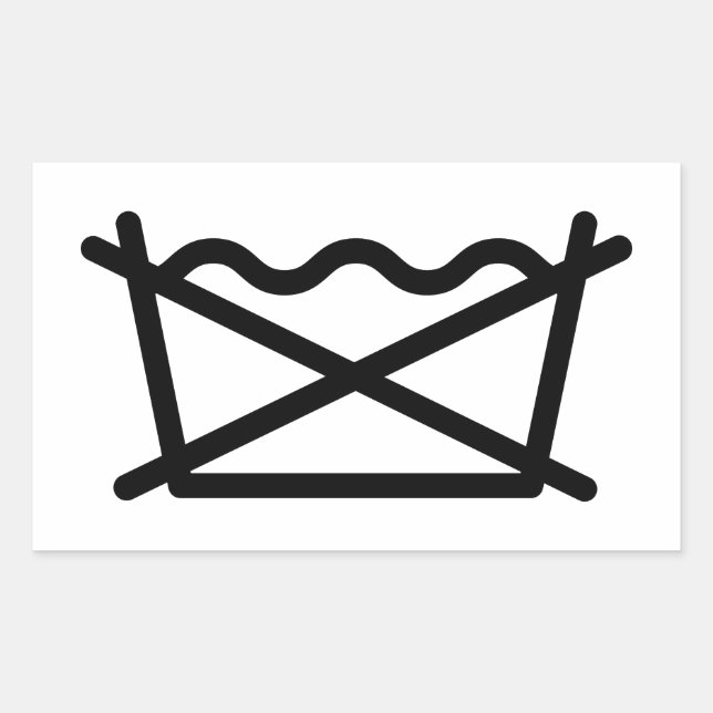 DO NOT WASH! RECTANGULAR STICKER (Front)