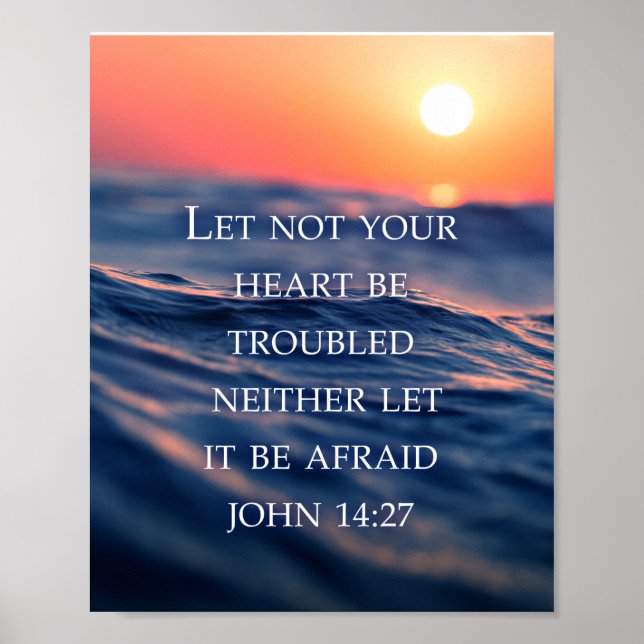 Do not worry Bible verse, anti-fear encouragement Poster (Front)