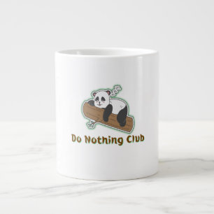 Do Nothing Club Panda Large Coffee Mug