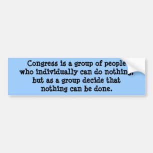Do-Nothing Congress Bumper Sticker
