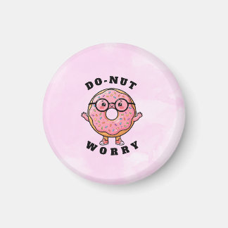 Do‑nut Worry – Cute Doughnut Cartoon Character Magnet