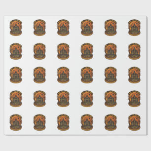 Do Or Do Not There Is No Try Haunted House Hallowe Wrapping Paper