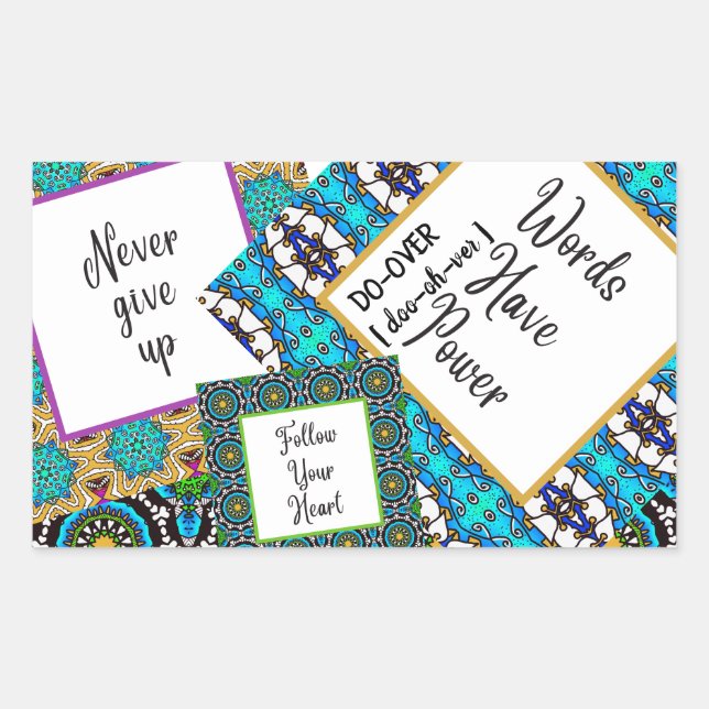 Do over Dream Plan Do  Rectangular Sticker (Front)